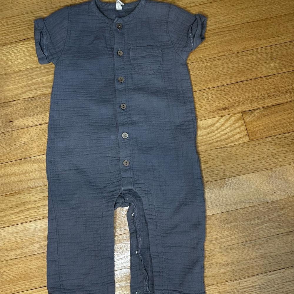Quincy Mae 6-12M Button-Up Baby Romper